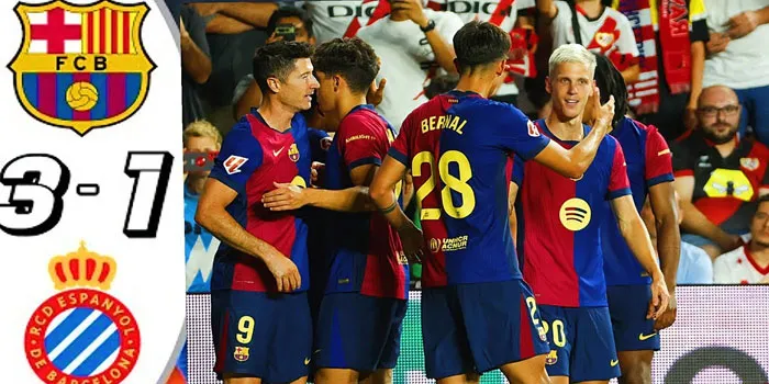 Liga Spanyol - Hasil Pertandingan Barcelona Vs Espanyol, Barcelona Berhasil Merebut Tiga Poin Penting Dari Espanyol 3-1